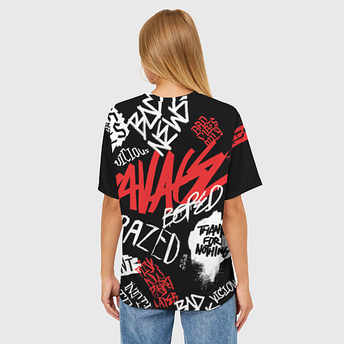 Женская футболка оверсайз Круэлла - big pictures / 3D-принт – фото 4