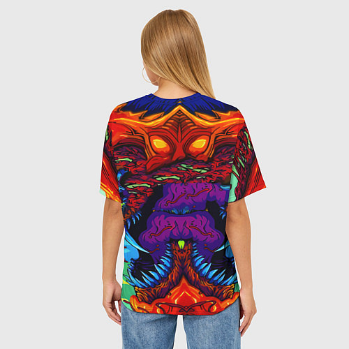 Женская футболка оверсайз Stalker монстр чернобыля / 3D-принт – фото 4