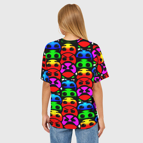 Женская футболка оверсайз NASA smile / 3D-принт – фото 4