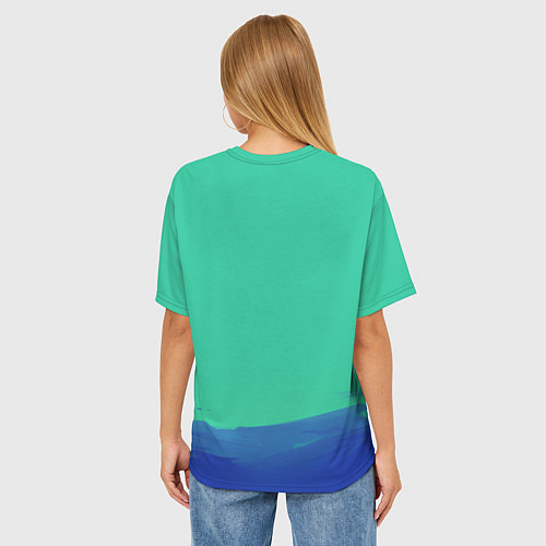 Женская футболка оверсайз Марк Скаут - Разделение / 3D-принт – фото 4