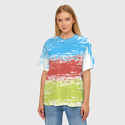 Футболка оверсайз женская Взмах кистью, цвет: 3D-принт — фото 2