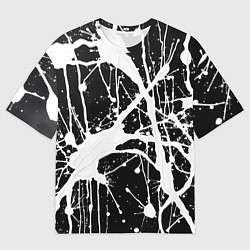 Футболка оверсайз женская Брызги белой краски, цвет: 3D-принт
