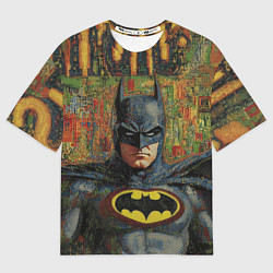 Футболка оверсайз женская Текстурный Бэтмен, цвет: 3D-принт