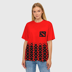 Футболка оверсайз женская Dota игровой паттерн, цвет: 3D-принт — фото 2