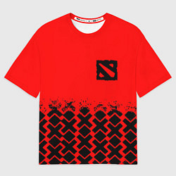 Футболка оверсайз женская Dota игровой паттерн, цвет: 3D-принт