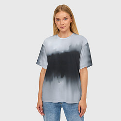 Футболка оверсайз женская Разводы черной краски, цвет: 3D-принт — фото 2