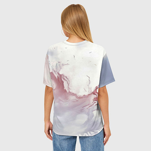 Женская футболка оверсайз Бэтмен в тумане / 3D-принт – фото 4