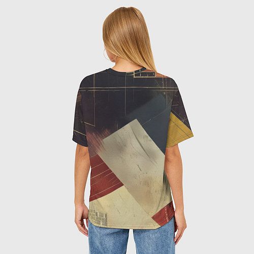 Женская футболка оверсайз Бэтмен ретро стиль / 3D-принт – фото 4