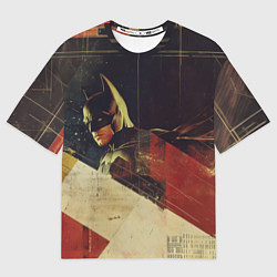 Футболка оверсайз женская Бэтмен ретро стиль, цвет: 3D-принт