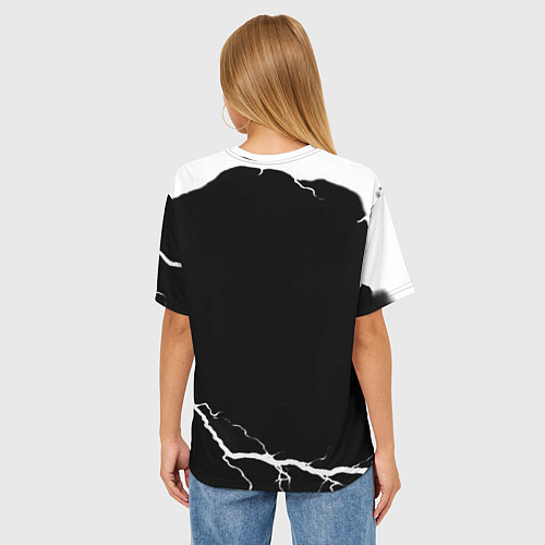Женская футболка оверсайз Monster energy storm energy / 3D-принт – фото 4