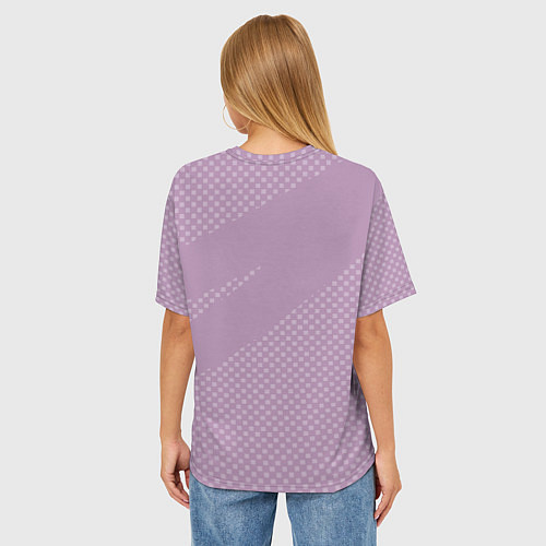 Женская футболка оверсайз Sport сиреневый / 3D-принт – фото 4