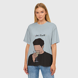 Футболка оверсайз женская Ross - im fine, цвет: 3D-принт — фото 2