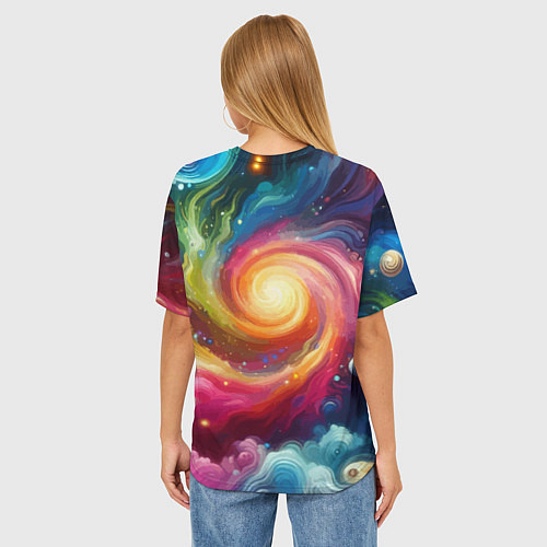 Женская футболка оверсайз Funny dalmatian puppy - ai art / 3D-принт – фото 4