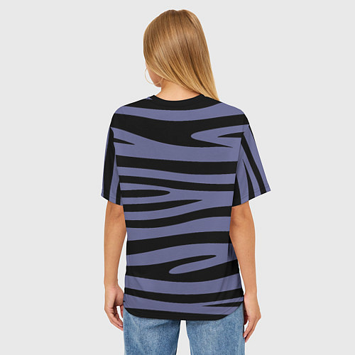 Женская футболка оверсайз Морские полоски / 3D-принт – фото 4