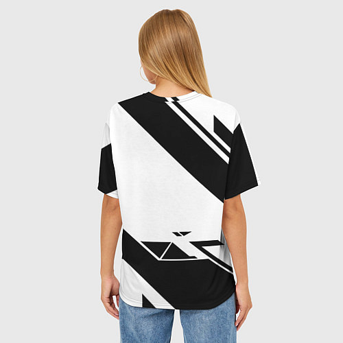 Женская футболка оверсайз Farcry6 геометрия полосы / 3D-принт – фото 4