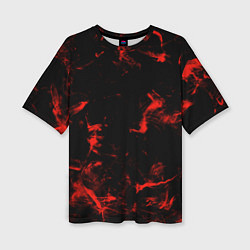 Футболка оверсайз женская Color red black, цвет: 3D-принт