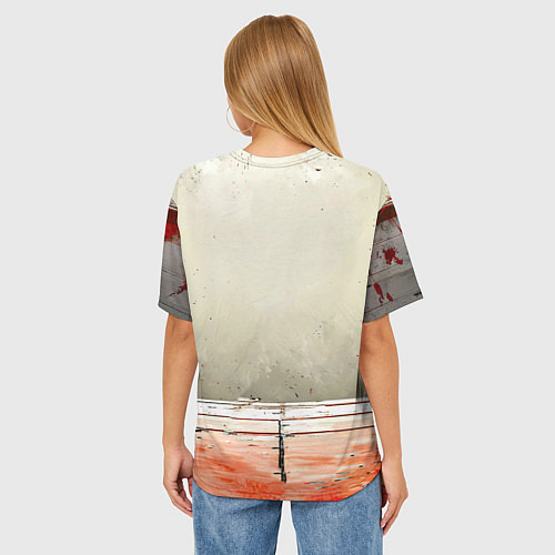 Женская футболка оверсайз Боец боевых искусств / 3D-принт – фото 4