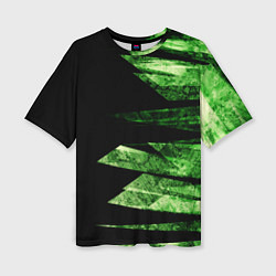 Футболка оверсайз женская Color green black, цвет: 3D-принт