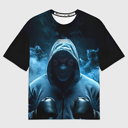 Футболка оверсайз женская Боксер в дыму, цвет: 3D-принт