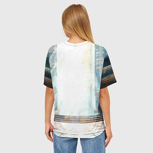 Женская футболка оверсайз Греко-римский борец / 3D-принт – фото 4