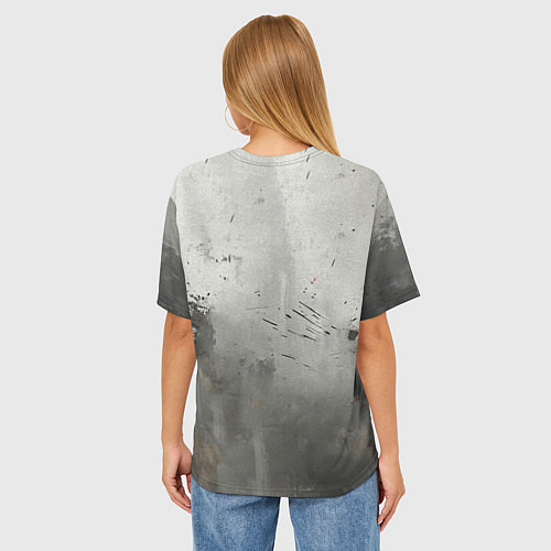 Женская футболка оверсайз Дастин Порье на сером / 3D-принт – фото 4