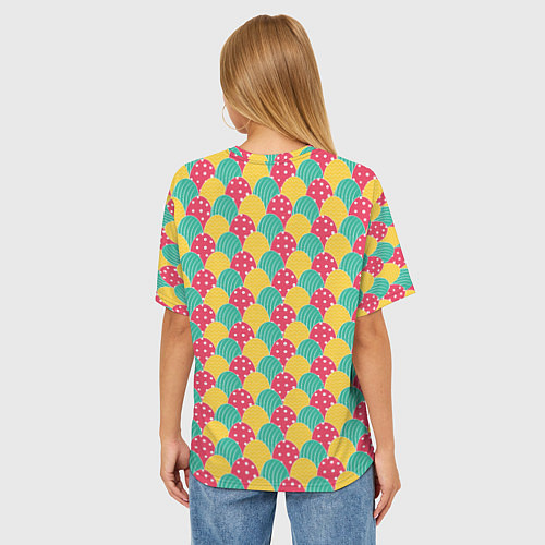 Женская футболка оверсайз Крашенные яйца / 3D-принт – фото 4