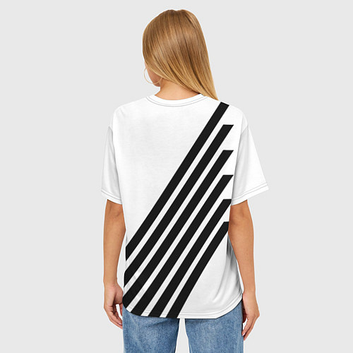 Женская футболка оверсайз BMW geometry / 3D-принт – фото 4