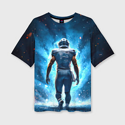 Женская футболка оверсайз Квотербек идет в огень