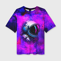 Футболка оверсайз женская Космонавт в красках, цвет: 3D-принт