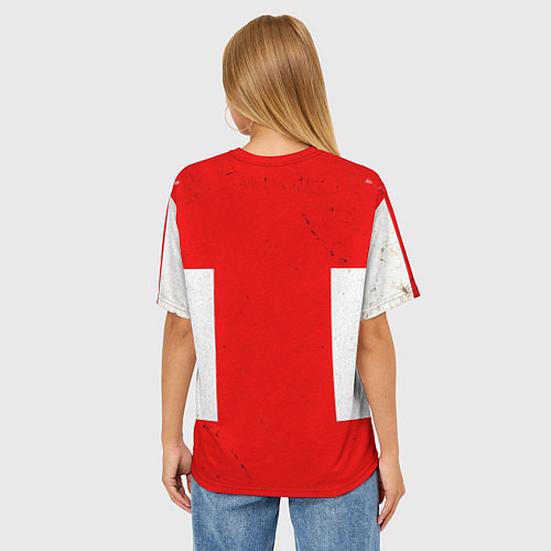 Женская футболка оверсайз Щётка для кёрлинга / 3D-принт – фото 4