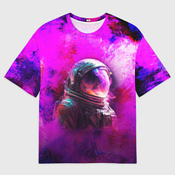 Футболка оверсайз женская Космонавт красочный, цвет: 3D-принт