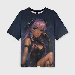 Футболка оверсайз женская Ситлали со звездами - Genshin Impact, цвет: 3D-принт