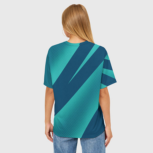 Женская футболка оверсайз Haval sport сине-голубой / 3D-принт – фото 4