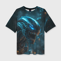 Женская футболка оверсайз Alien space