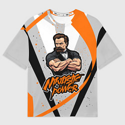 Футболка оверсайз женская Сила нигилизма Фридрих Ницше, цвет: 3D-принт