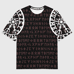 Футболка оверсайз женская Руны викингов, цвет: 3D-принт
