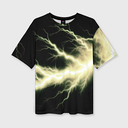 Женская футболка оверсайз Lightning yellow