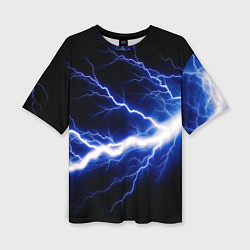 Футболка оверсайз женская Lightning blue, цвет: 3D-принт