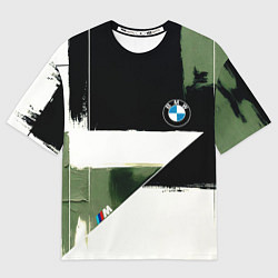 Женская футболка оверсайз BMW логотип