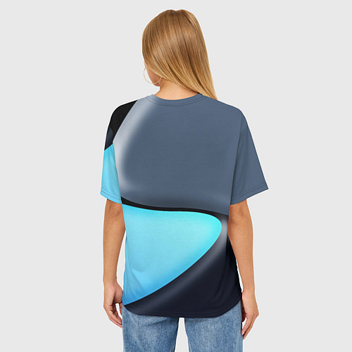 Женская футболка оверсайз Разноцветный / 3D-принт – фото 4
