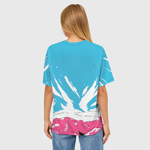 Женская футболка оверсайз Хищный русский медведь / 3D-принт – фото 4