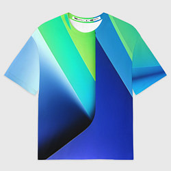 Футболка оверсайз женская Color blue green, цвет: 3D-принт