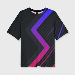 Футболка оверсайз женская Color black line, цвет: 3D-принт