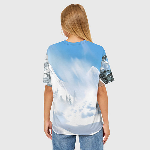 Женская футболка оверсайз Злой русский медведь / 3D-принт – фото 4