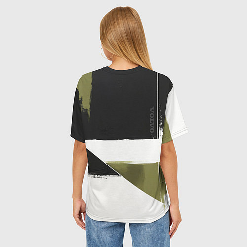 Женская футболка оверсайз Volvo логотип / 3D-принт – фото 4