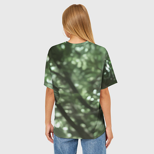 Женская футболка оверсайз Рептилия в джунглях / 3D-принт – фото 4