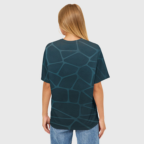 Женская футболка оверсайз Аль-Хайтам в стиле киберпанка / 3D-принт – фото 4