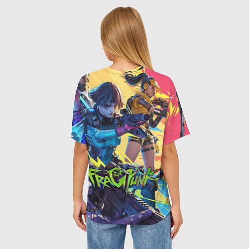 Женская футболка оверсайз This is fragpunk / 3D-принт – фото 4