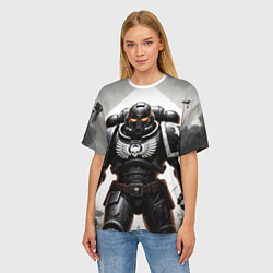 Футболка оверсайз женская Warhammer 40k космодесант, цвет: 3D-принт — фото 2