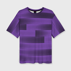 Женская футболка оверсайз Color purple square